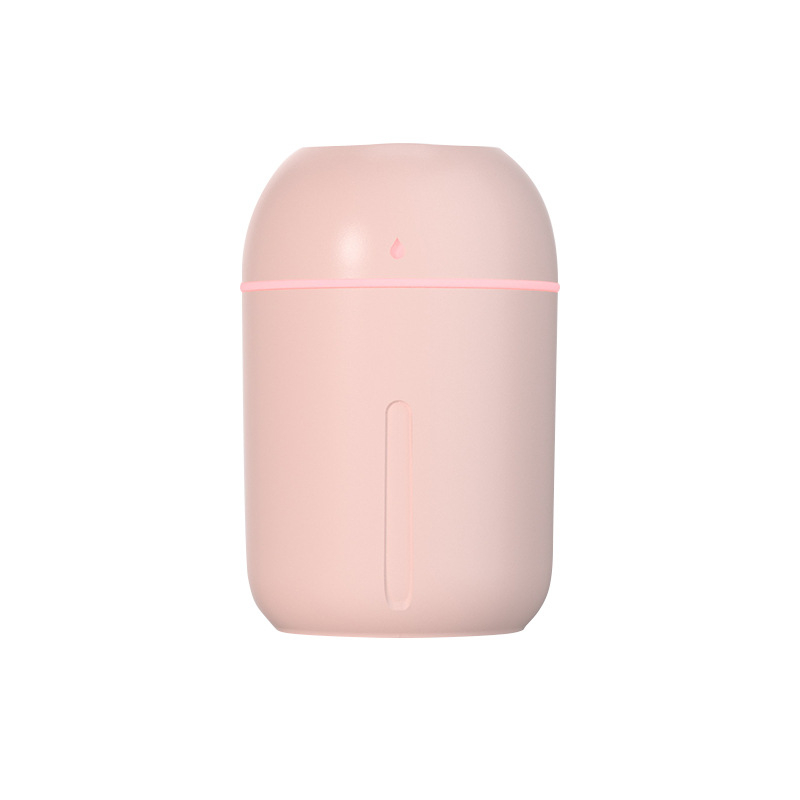 Mini Humidifier Car Bedroom Desktop Office Air Atomizer Humidifier Home Large Fog Volume hum mini usbWater drop 330ml Pink