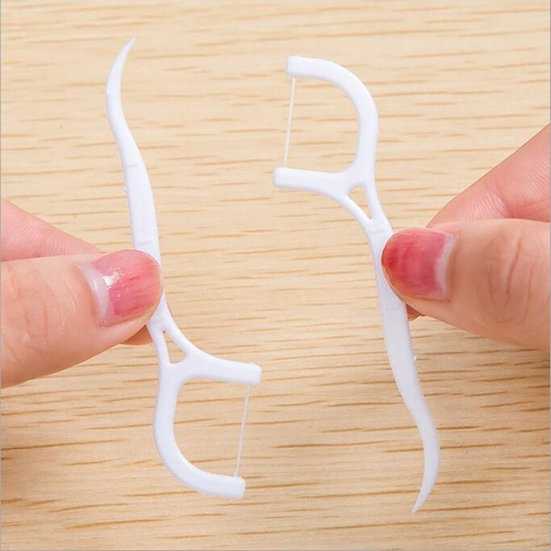30pcs Dental Flosser Interdental Brush Teeth Stick Toothpicks Floss Plastic Tooth Picks