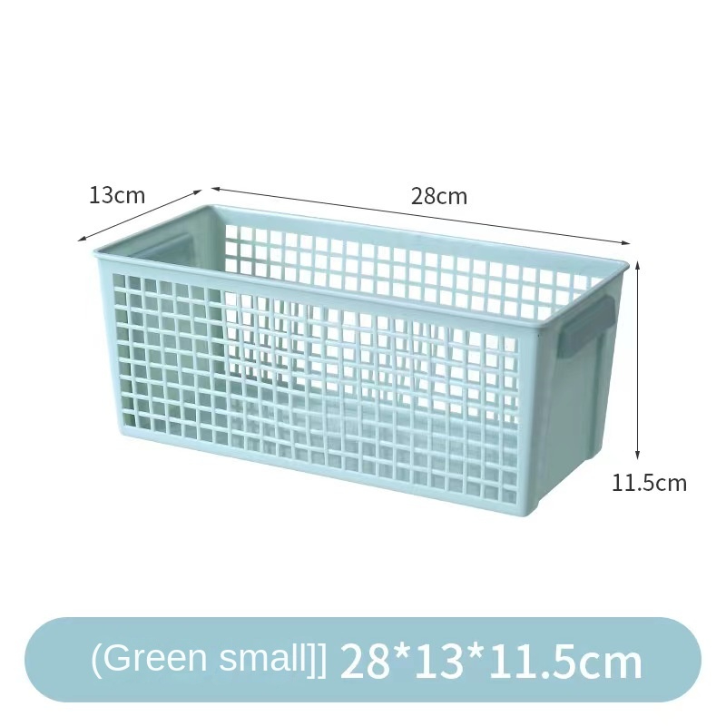 Rectangular Storage Basket, Hollow Plastic Storage Basket, Kitchen Living Room Clothes Storage Boxgreen trumpet