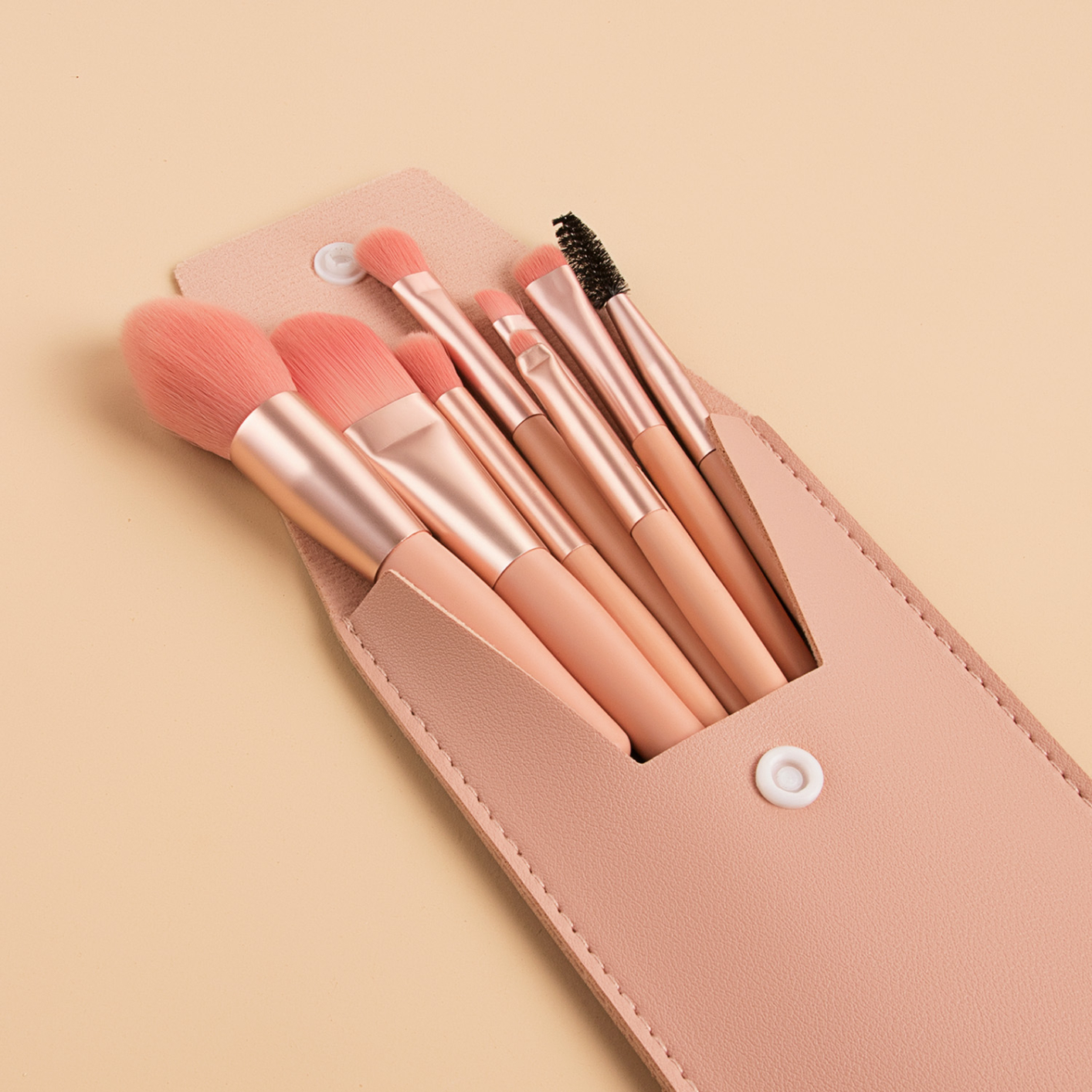 8 Pcs Mini Travel Portable Soft Makeup Brushes Set Eye Shadow Foundation Powder Eyelash Lip Concealer Blush Make Up Brush SetPink