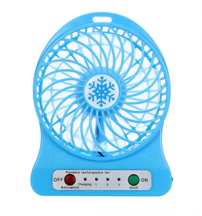 New USB handheld mini fan handheld charging portable small fan snowflake office fan