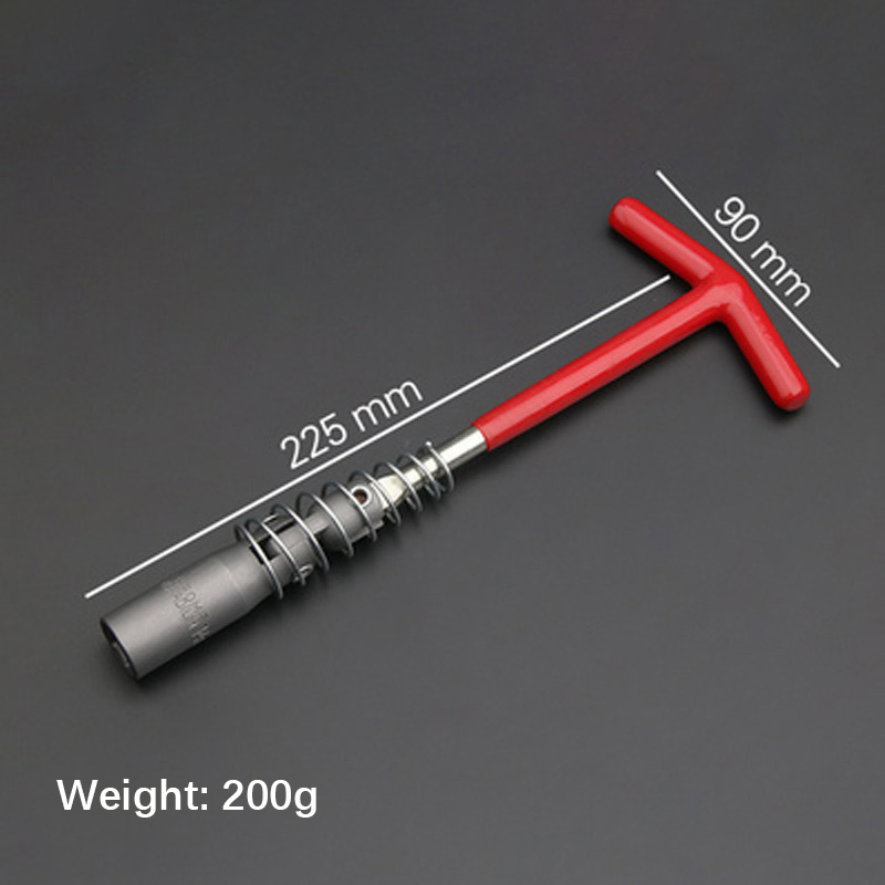 Automobile spark plug socket wrench extension socket 14 16 21mm universal joint automobile disassembly tool16mm spark plug sleeve (short)