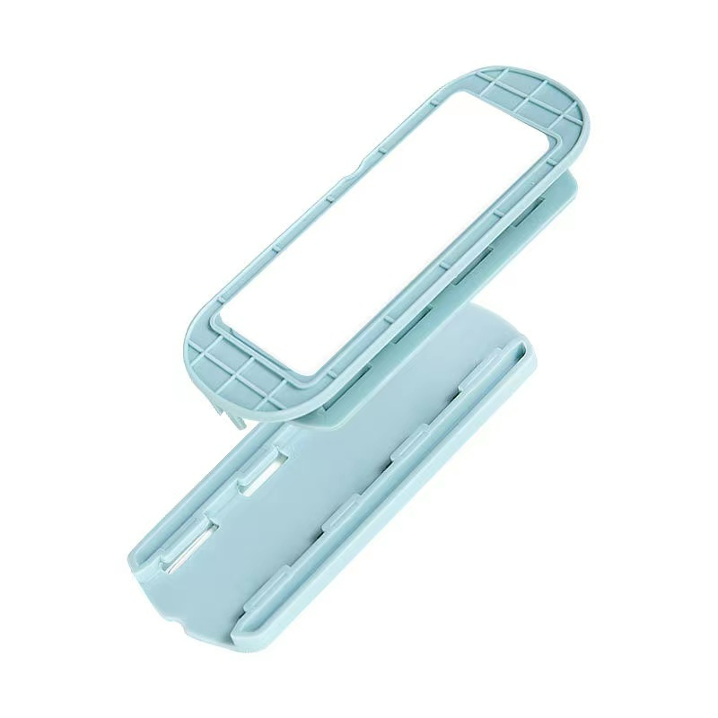 Self Adhesive Power Strip Holder Fixator- Power Strip Holder with Wire Winding Function No Hole Plug-in Wall Socket Sticker Fixer Household Fixator Wall Mount Punch for Home and OfficeBlue
