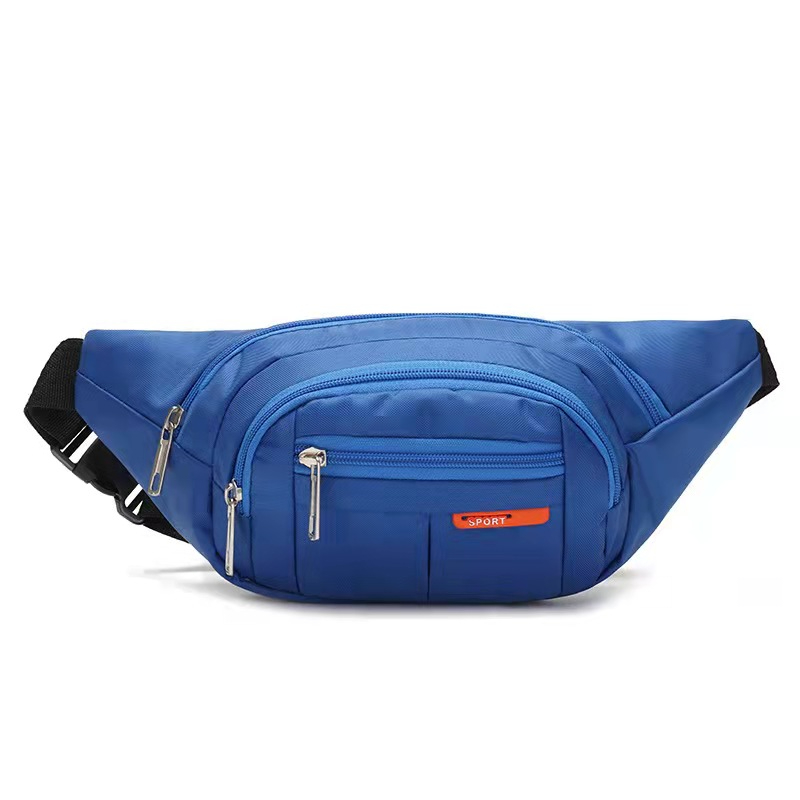 Unisex messenger bag waist bag cash register wallet, mountaineering bag, running mobile phone bagblue 