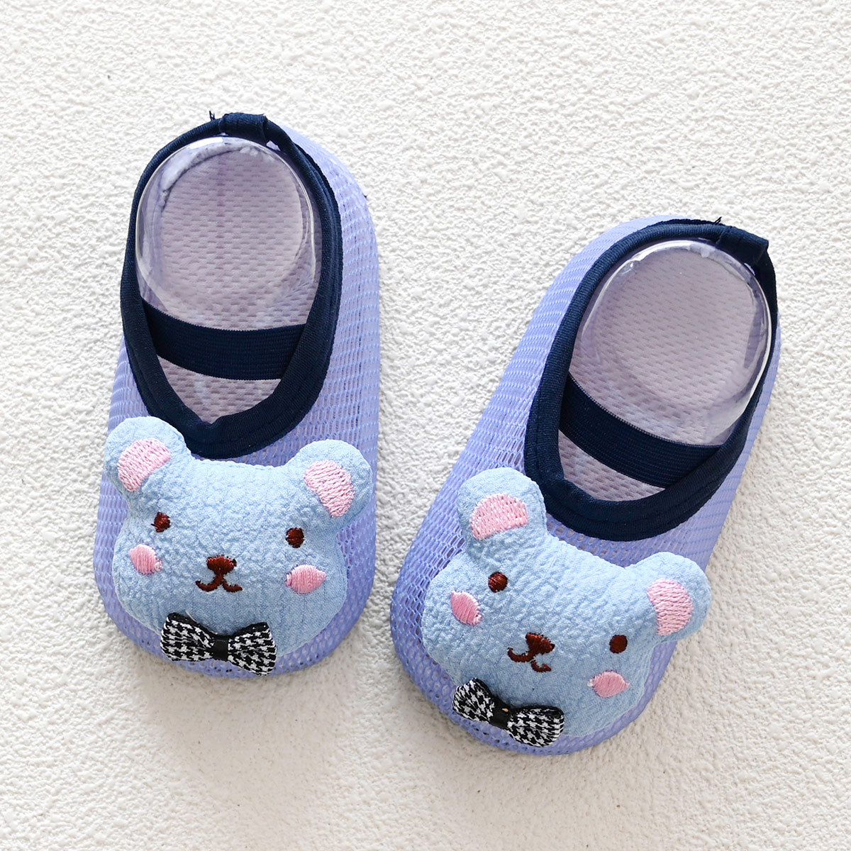 DX62 Low Cut Socks Toddler Baby Boys Girls Non Slip Summer Breathable First Walk Prewalker Floor Soft Socks ShoesBear