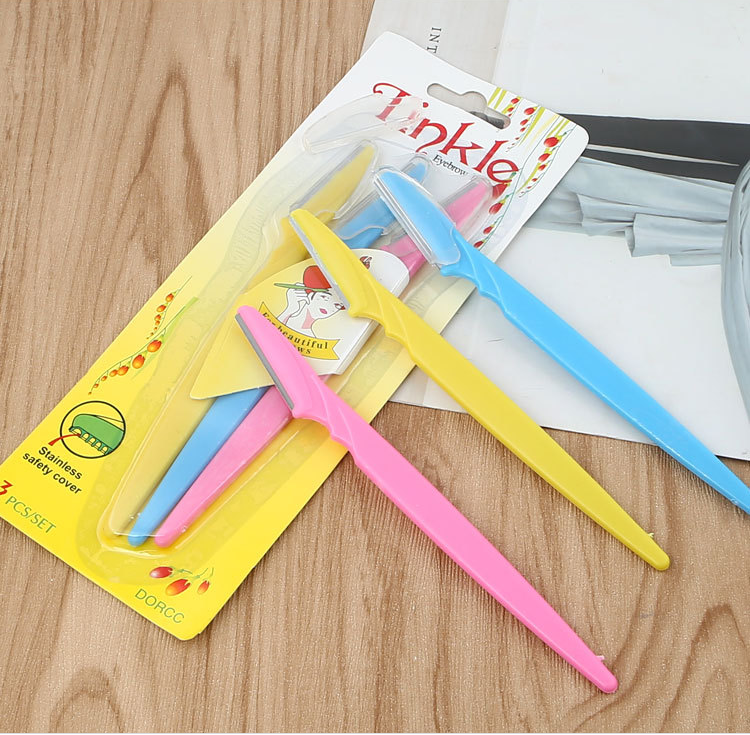 3pcs women's facial makeup tool eyebrow trimmer tool eyebrow shaving knife