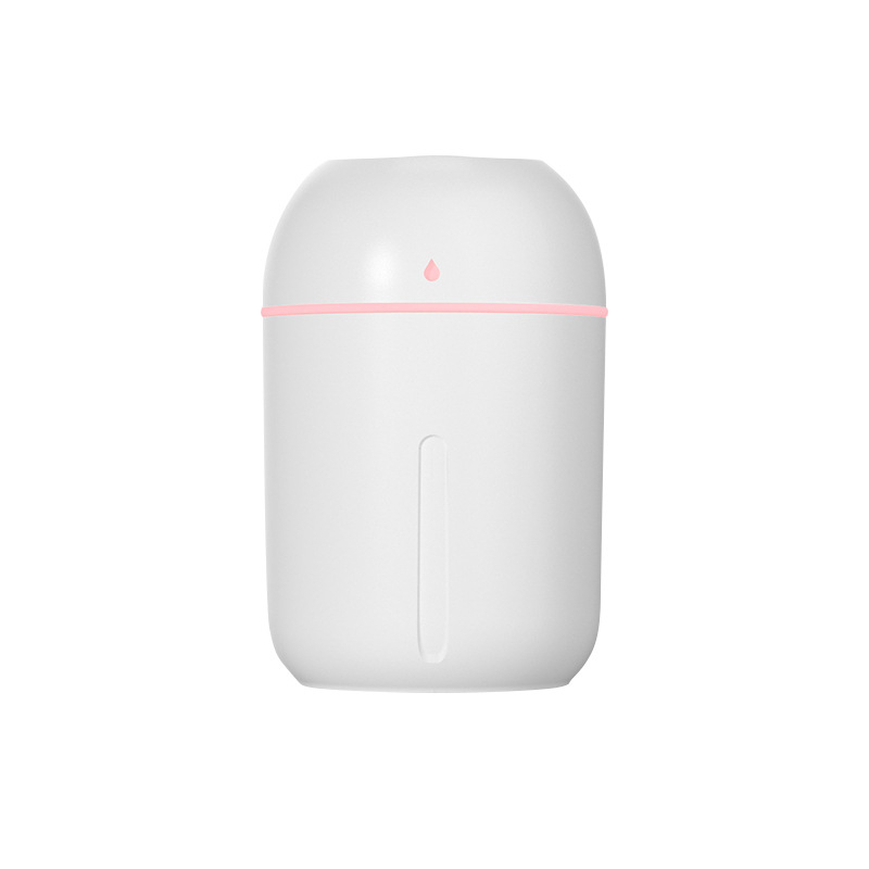 Mini Humidifier Car Bedroom Desktop Office Air Atomizer Humidifier Home Large Fog Volume hum mini usbWater drop 330ml White