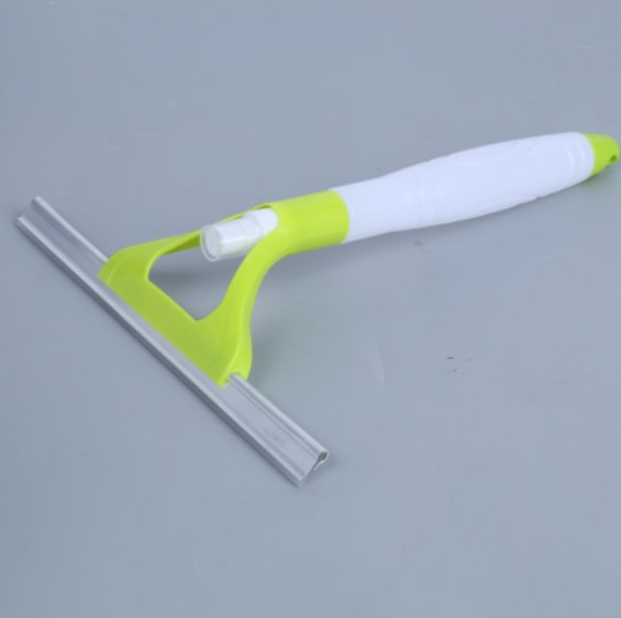 Double-sided spray glass scraper 2-in-1 window cleaner window cleaning tool artifact toilet floor scraping floor scrapergreen