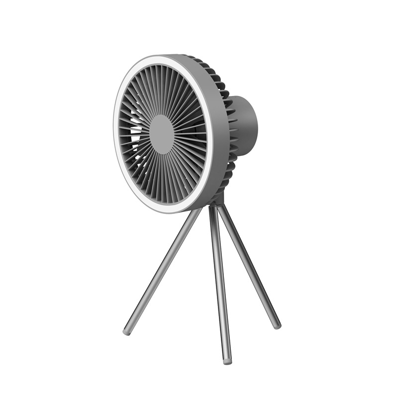 MECOLA Portable Camping Fan with LED Lantern, 10000mAh Battery Operated USB Rechargeable Fan with Hanging Hook, 3 Lights Modes, 3 Speeds Quiet Ceiling Fan, Tent Fan with Tripod for Outdoor Emergency Outage