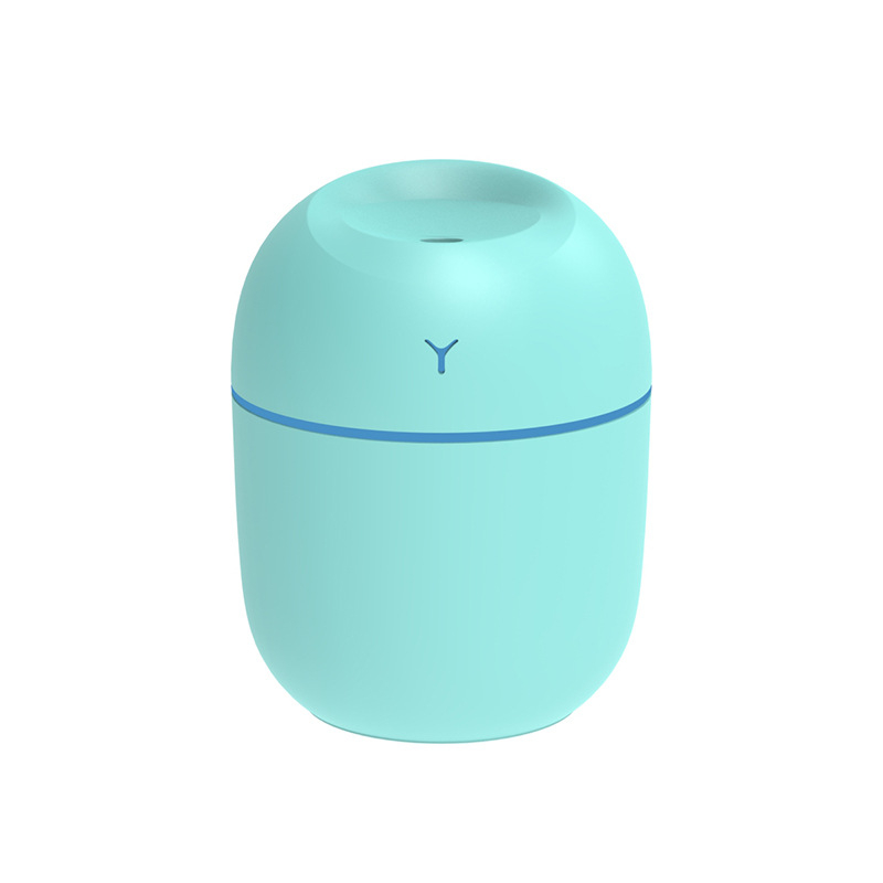 Mini Humidifier Car Bedroom Desktop Office Air Atomizer Humidifier Home Large Fog Volume hum mini usbpainted eggs A 220ml Green