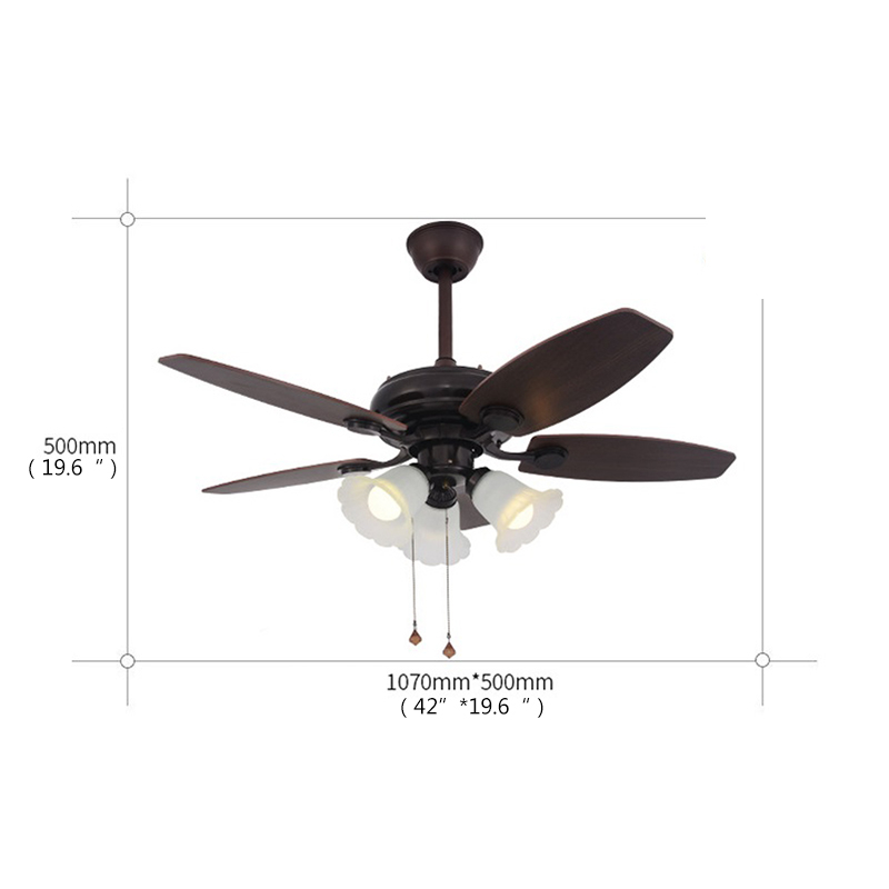  OUFULA Modern Nordic Creative Glass Lamp With Remote Control Bedroom Ceiling Fan With Light 42 InchesStyle B Black