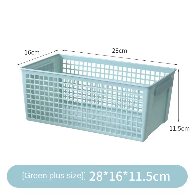Rectangular Storage Basket, Hollow Plastic Storage Basket, Kitchen Living Room Clothes Storage Boxgreen large