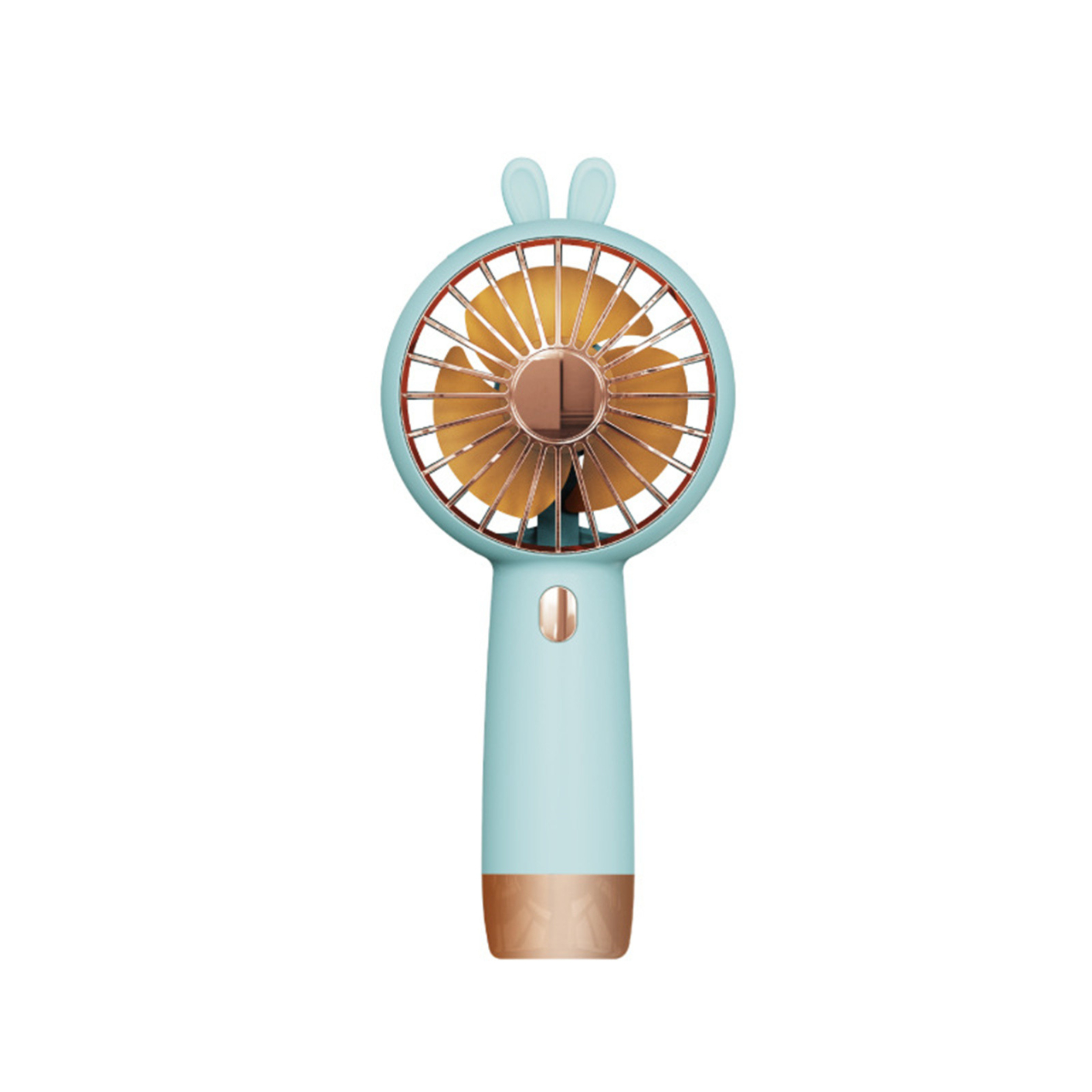 Portable mini handheld small fan usb charging fan desktop student cold fan green
 Light blue
