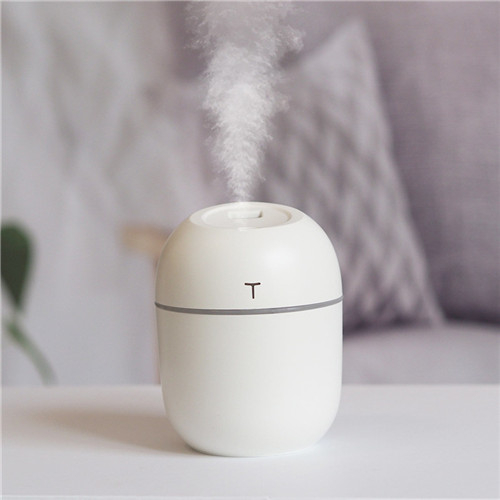 New 220ML Mini Ultrasonic Air Humidifier Aroma Essential Oil Diffuser for Home Car USB Fogger Mist Maker With LED Night LampWhite