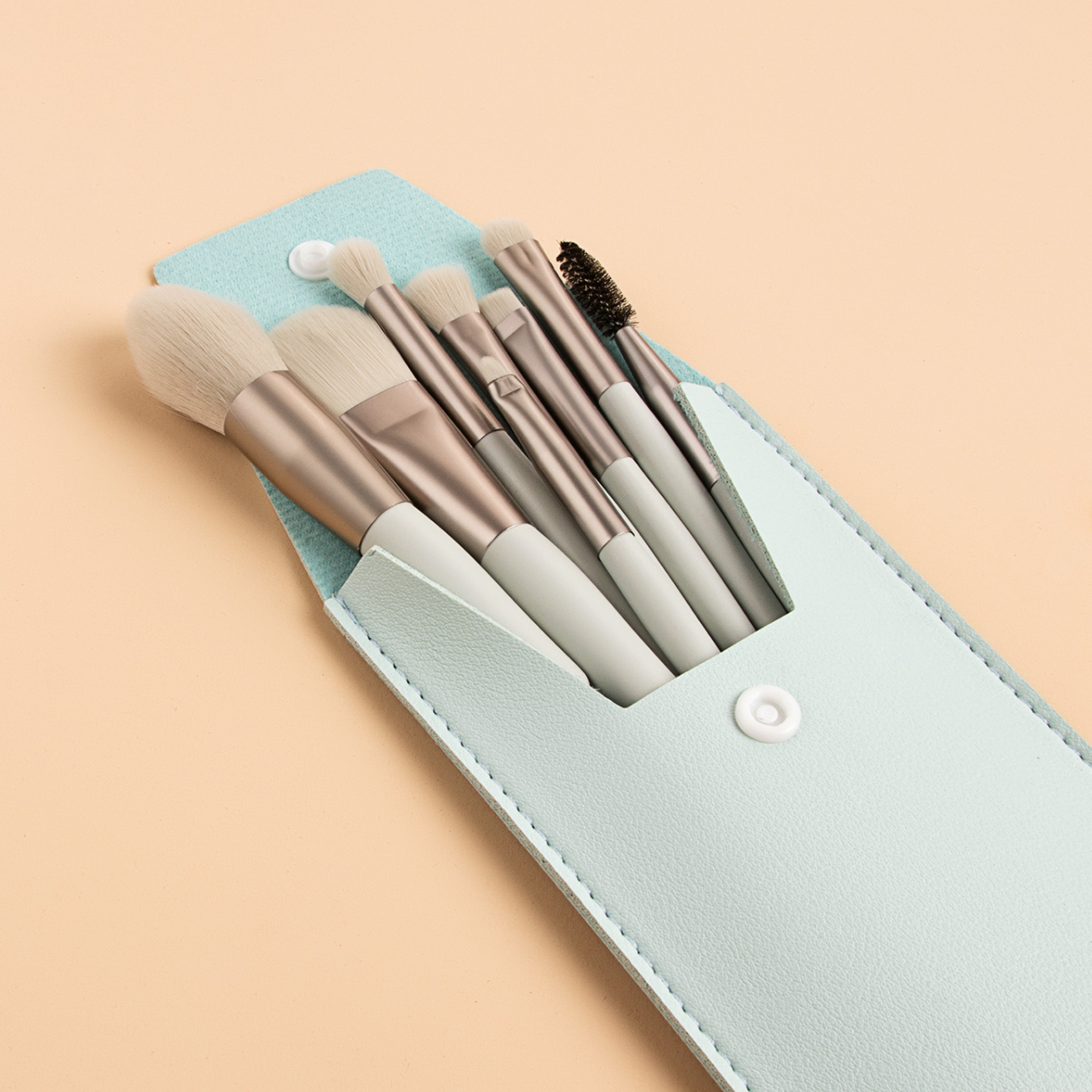 8 Pcs Mini Travel Portable Soft Makeup Brushes Set Eye Shadow Foundation Powder Eyelash Lip Concealer Blush Make Up Brush SetGreen