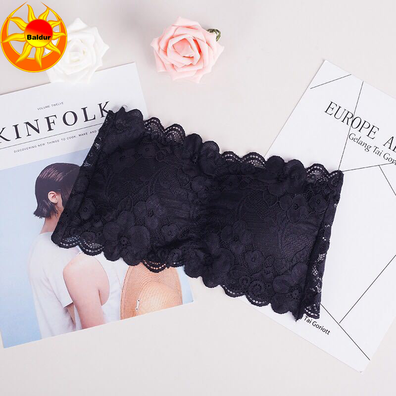 3PC Women’s Lace chest pad lingerie wipe back bra strapless underwear girl wipe thoracic FBT14-BRA16