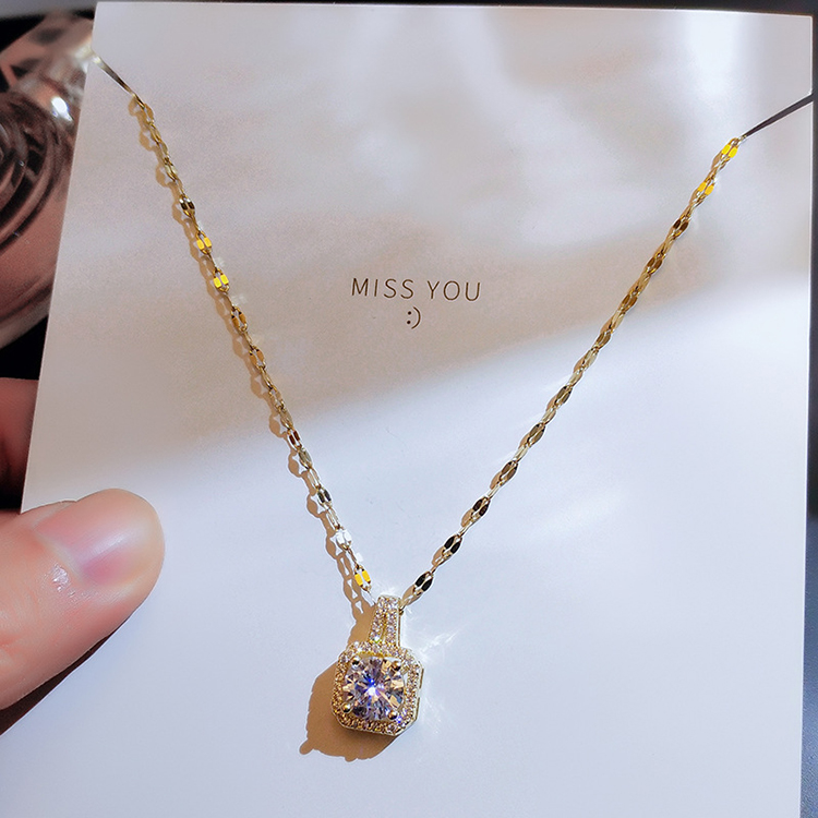Fashion New Design Ladies Necklace with Gold Plated Women Diamond Necklace H Alphabet Necklace Gold