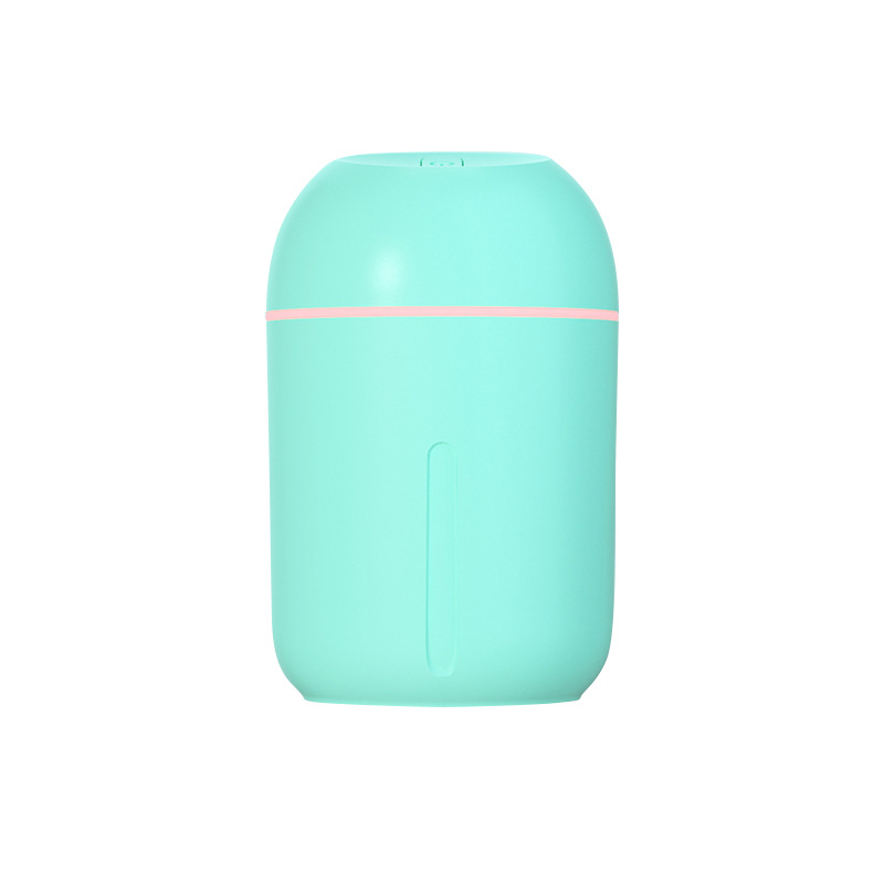 Mini Humidifier Car Bedroom Desktop Office Air Atomizer Humidifier Home Large Fog Volume hum mini usbWater drop 330ml Green
