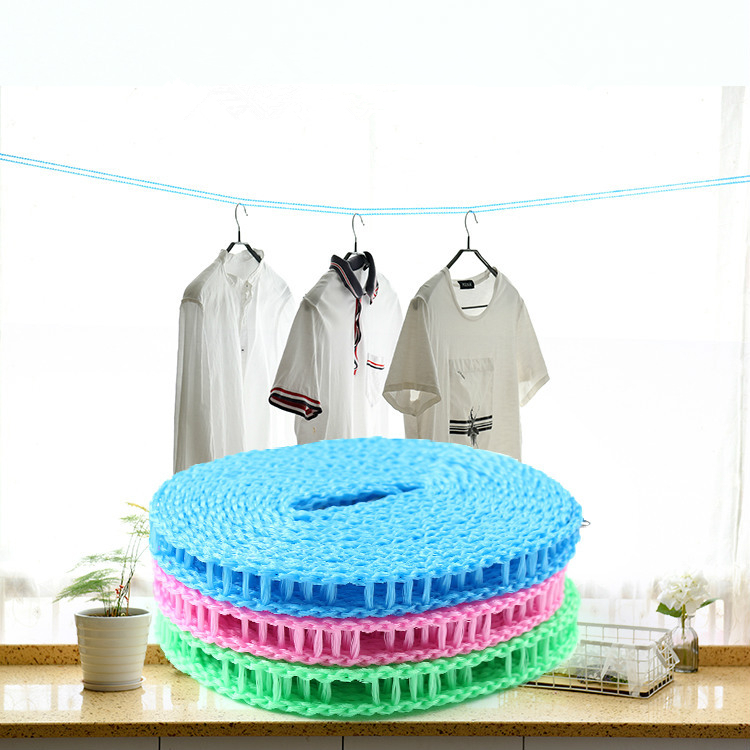C4134 Windproof Clothesline, Camping Clothesline, Durable Travel Clothes Line Rope, Portable Clothes Drying Line, Heavy Duty, Length Adjustable Non-Slip Clothing Line Outdoor IndoorPink