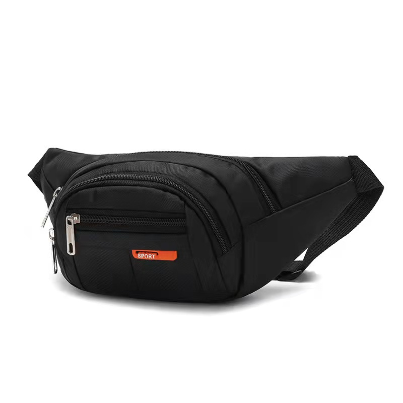 Unisex messenger bag waist bag cash register wallet, mountaineering bag, running mobile phone bagblack 